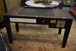 A stylish hardwood desk.