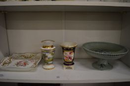 Decorative china to include two spill vases.
