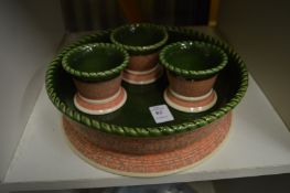 Pottery dishes.