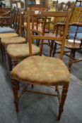 Gillow, three ash bedroom chairs.