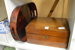 A writing slope and a lacquer tray.