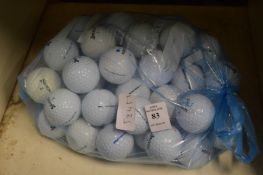 A bag of fifty Srixon golf balls.