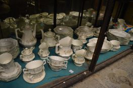 A comprehensive Johnson Brothers Eternal Beau dinnerware.