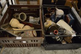 Two boxes of decorative china.