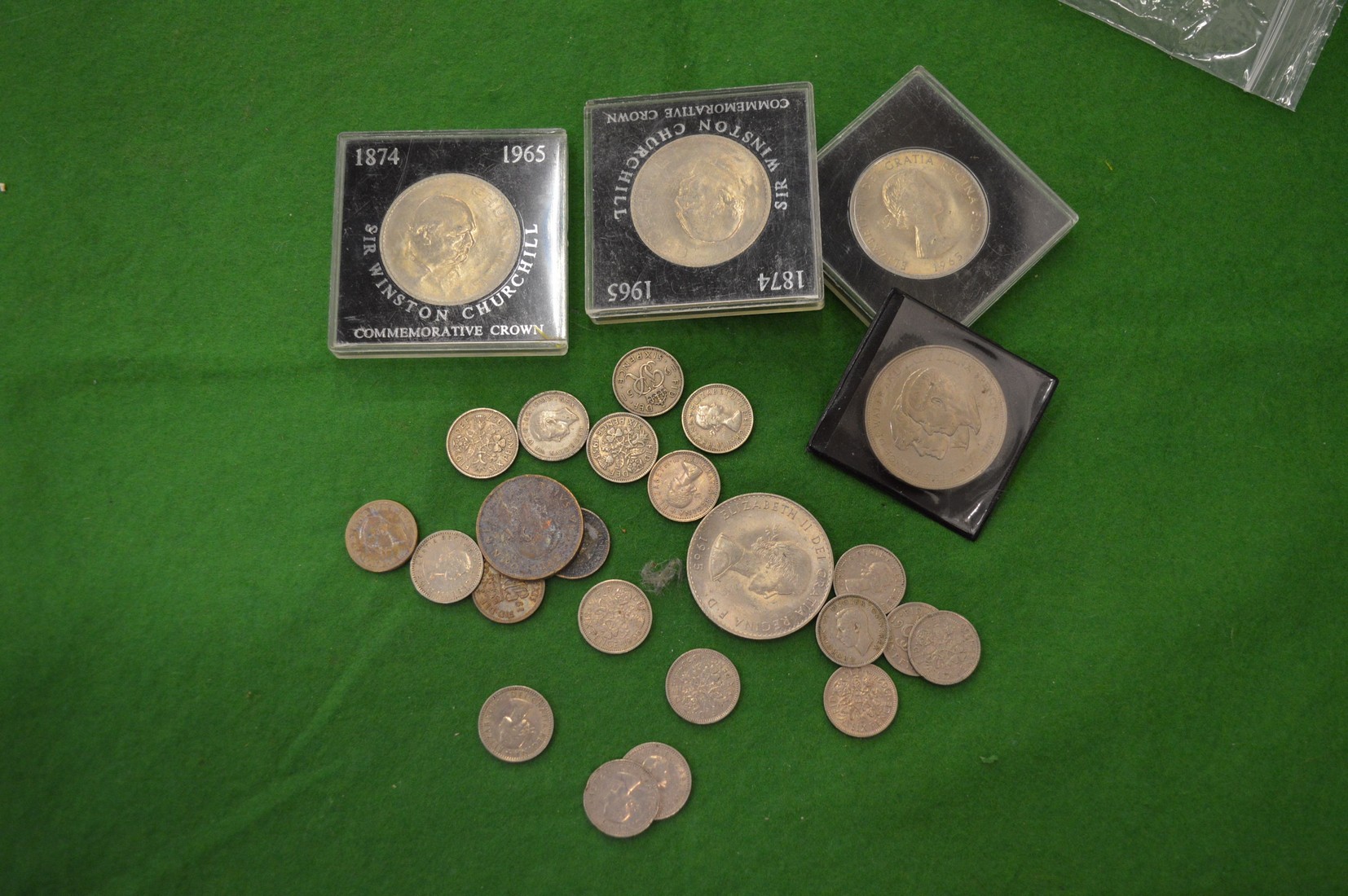 Various coins.