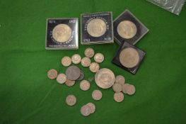 Various coins.