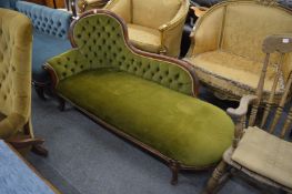 A Victorian style chaise longue.