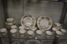 A quantity of Wedgwood tea ware decorated with autumnal leaves etc.