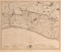 After Thomas Yeakell, 'The Environs of Brighthelmstone', engraved map, circa 1800, 17