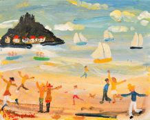 Alan Furneaux, Windy Morning on Marazion Beach, oil on board, signed, 8