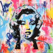 Elmo Hood (b. 1989), composition featuring Marilyn, signed in pencil and numbered 5/25, 18
