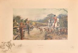 Snaffles, 'The Season 1939-1940', colour print, signed in pencil, image size 11