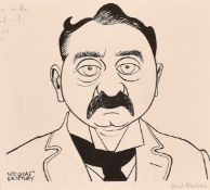 Nicolas Clreihew Bentley (1907-1978), an ink caricature of Cecil Rhodes, signed, sheet size 6