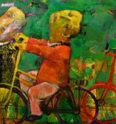 Andrei Bludov (b. 1962), 'Journey', oil on canvas, signed, inscribed verso, 30