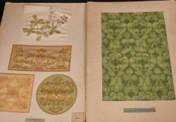 William Henry Ladd, Circa 1912, a group of Art Nouveau artwork for designs for tapestries, tiles,