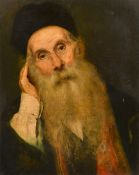 R. Wilson, Circa 1886, a portrait of an elderly gentleman with a beard, possibly a Rabii, oil on