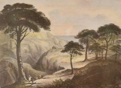 A folio of 11 views of scenes around Lebanon, along with a Continental print of a gothic