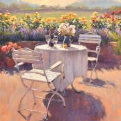 Edward Noott RBSA, 'Wine on the Terrace', oil on canvas, signed, 25