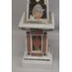 A GOOD PAIR OF COLOURED MARBLE OBELISKS ON STANDS. 6ft high. - Image 6 of 6