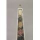 A GOOD PAIR OF COLOURED MARBLE OBELISKS ON STANDS. 6ft high. - Image 4 of 6