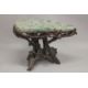 A SUPERB MARBLE TOP TABLE with rustic wooden base. 2ft 4ins long, 1ft 10ins wide at the longest - Image 6 of 6