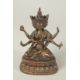 A BRONZE FIGURE OF A MULTI-ARMED DEITY. 17cms high. - Image 1 of 3