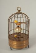 A BIRDCAGE CLOCK. 17cms high.