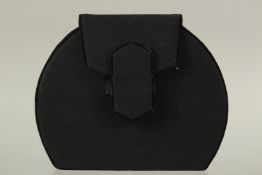 A RENAUD PELLEGRINO, PARIS, BLACK VELVET BAG. 23cms long x 18cms deep.