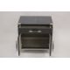 A GOOD BLUE LEATHER CHEST with long drawer, with panel doors below. 2ft long x 1ft 4ins deep x 2ft - Image 2 of 2