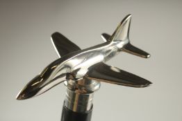 A CHROME HANDLE WALKING STICK 