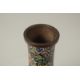 A CHINESE BLACK GROUND CLOISONNE FLORAL VASE, 25cm high. - Image 5 of 6