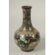 A CHINESE BLACK GROUND CLOISONNE FLORAL VASE, 25cm high. - Image 4 of 6