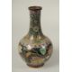 A CHINESE BLACK GROUND CLOISONNE FLORAL VASE, 25cm high. - Image 2 of 6