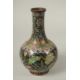 A CHINESE BLACK GROUND CLOISONNE FLORAL VASE, 25cm high. - Image 3 of 6