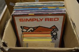 A box of records.