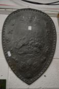A large Neo Classical pewter shield.