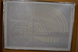 Ben Johnson, Crystal Palace, screen print, limited edition 97/200 together with the accompanying