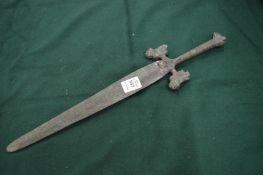 A reproduction bronze dagger.