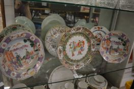 A group of 19th century Chinese porcelain plates and dishes.