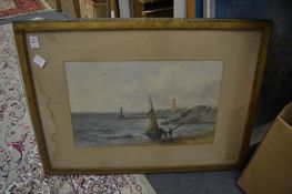 Four large decorative paintings.