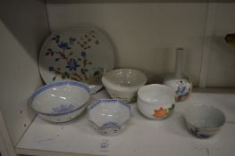 Japanese egg shell porcelain and other items.