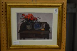 Jane Taylor, A country washstand, watercolour, signed.