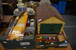 A collection of toys and games and figures.