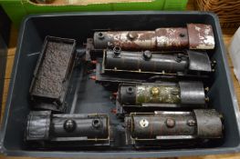 A group of O gauge locomotives.