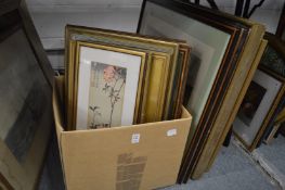 Quantity of paintings, prints, framed cigarette cards etc.