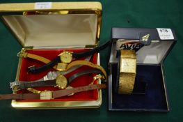 A ladies Avia wristwatch with original box together with other wristwatches.