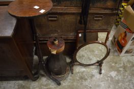 Jardiniere stand and other items.