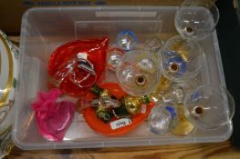 Decorative glassware etc.