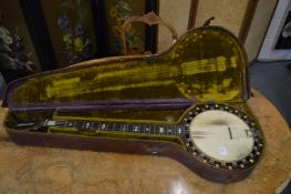 A O Windsor, Birmingham, a good cased banjolele.