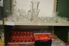 A quantity of glassware, some boxed.